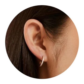Tini Lux Hypoallergenic Pavé Crystal Hoops for Sensitive Ears