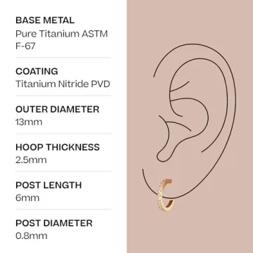 Tini Lux Hypoallergenic Pavé Crystal Hoops for Sensitive Ears