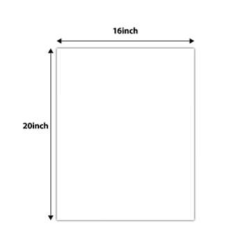 Golden State Art, Pack of 10 Uncut 16x20 White Mats Matboards, Acid Free Backing Matt Board for Phot...