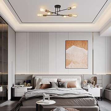 PUMING Modern Sputnik Chandelier for Elegant Spaces
