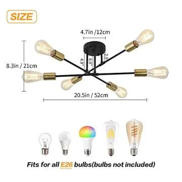 PUMING Modern Sputnik Chandelier for Elegant Spaces