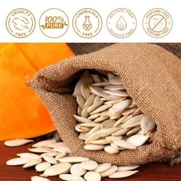 Pumpkin Seed Oil 2Fl Oz, Pure Cold Pressed Pumpkin Seed Oil for Dry Damaged Hair Growth, Moisturizing Scalp, Nourishment for All Hair Types