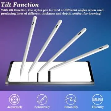 Stylus Pen for iPad with Tilt Sensitivity and Fast Charging