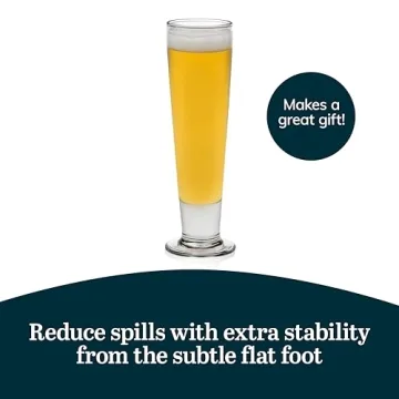 Libbey Stockholm Pilsner Beer Glasses Set of 4 for All Occasions