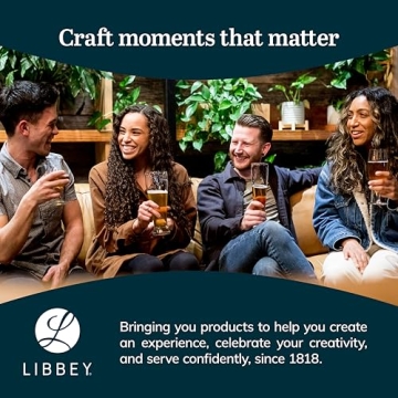 Libbey Stockholm Pilsner Beer Glasses Set of 4 for All Occasions