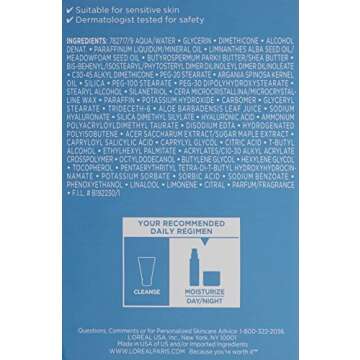L'Oreal Paris Skincare Hydra Genius Daily Liquid Care Oil-Free Face Moisturizer for Extra Dry Skin, Hyaluronic Acid Moisturizer for Face with Aloe Water and Hyaluronic Acid, 3.04 fl. oz.