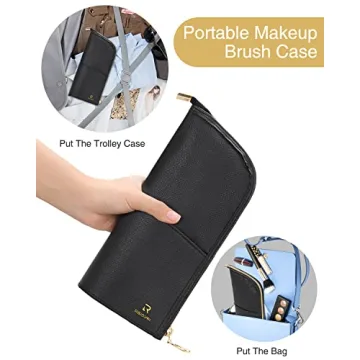 Travel Makeup Brush Holder Bag for Organized Beauty Essentials