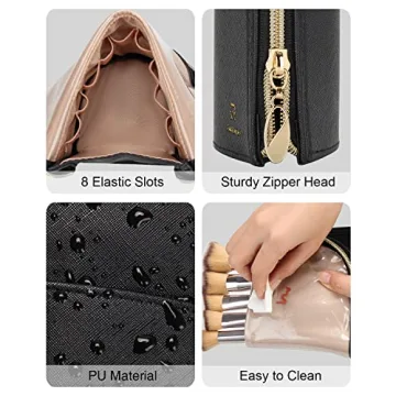 Travel Makeup Brush Holder Bag for Organized Beauty Essentials