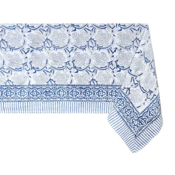 ATOSII Santorini Cotton Tablecloth for All Occasions