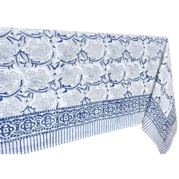 ATOSII Santorini Cotton Tablecloth for All Occasions