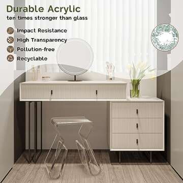 BTLSWI Acrylic Side Table, Acrylic Sofa Table Acrylic Nightstand with Storage Slots, Acrylic Clear End Table Stool for Living Room, Modern Clear Acrylic Coffee Table, 8.8" D x 11.6" W x 12.8" H