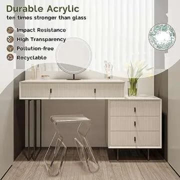 BTLSWI Acrylic Side Table, Acrylic Sofa Table Acrylic Nightstand with Storage Slots, Acrylic Clear End Table Stool for Living Room, Modern Clear Acrylic Coffee Table, 8.8" D x 11.6" W x 12.8" H