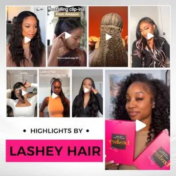 Lashey Seamless Clip In Human Hair Extensions for Women