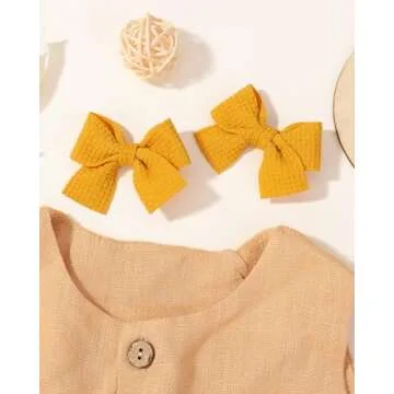 Jollybows 20pcs Baby Hair Clips Girls Bows 2" Mini Alligator Clip Toddler Pigtail Bow Fine Hair Clip