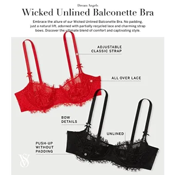 Victoria's Secret Wicked Lace Balconette Bra for All-Day Comfort