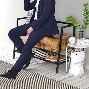 IRONCK Storage Bench with Lift Top for Organized Entryways