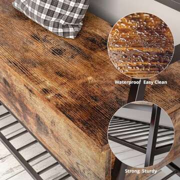 IRONCK Storage Bench with Lift Top for Organized Entryways