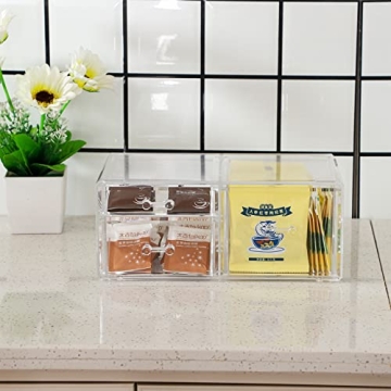 Stackable Cq Acrylic Desk Organizer with 5 Drawers