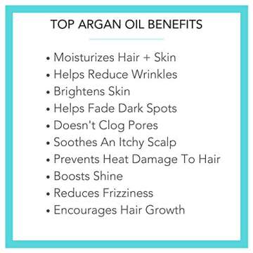Pure Body Naturals Argan Oil for Skin and Face, 4 fl oz - Cold Pressed, Light, Pure Argan Oil for Hair - Aceite de Argan