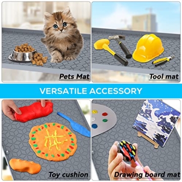 Under Sink Mat 34x22 Silicone Waterproof Organizer Tray