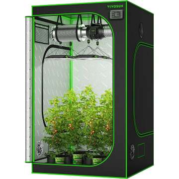 VIVOSUN 4x4 Grow Tent for Indoor Plant Growth - Easy Setup, Durable Material