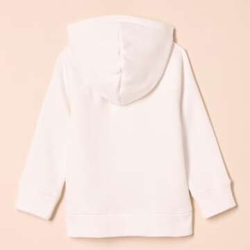 Amazon Essentials Boys' Fleece Pullover Hoodie Sweatshirts, White, Large