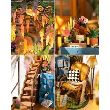 Rolife DIY Book Nook Garden House Kit for Adults