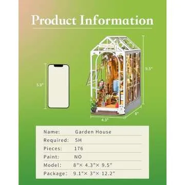Rolife DIY Book Nook Garden House Kit for Adults