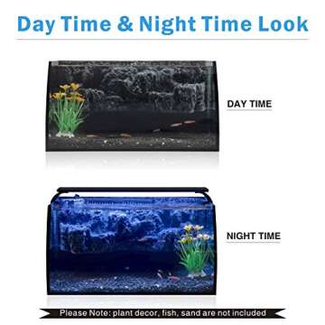 hygger Horizon 8 Gallon LED Glass Aquarium Kit for Starters with 7W Power Filter Pump, 18W Colored l...