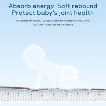 ILPEOD Baby Play Mat for Floor Tummy Time Mat Nursery Rug Muscle Mat Area Rug Playroom Rug Tatami Ma...