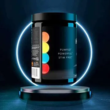 BLACKMARKET AdreNOlyn Stim Free Pre Workout - Caffeine Free Flavored Powdered Drink Mix for Men & Women, Nitric Oxide Booster, Non Stimulant (Candy Dust, 25 Servings)