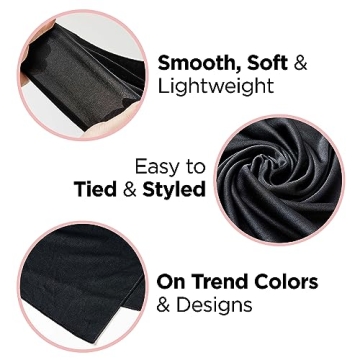 KISS Soft Satin Wrap Scarf - Versatile Hair Protection