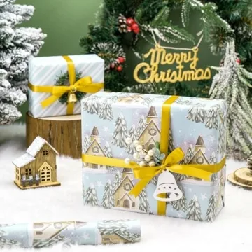 WRAPAHOLIC Reversible Christmas Wrapping Paper Mini Roll