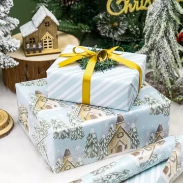 WRAPAHOLIC Reversible Christmas Wrapping Paper Mini Roll