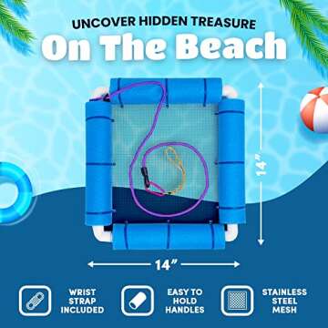 RELODECOR Beachcombing Shark Tooth Sifter - Lightweight Sand Sifter for Shark Teeth and Fossil Hunti...