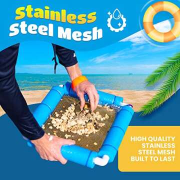 RELODECOR Shark Tooth Sifter for Beachcombing Fun