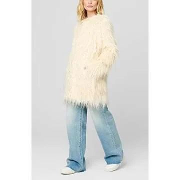 Stylish [BLANKNYC] Women’s Mongolian Faux Fur Coat for All Seasons