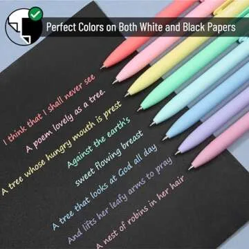 Mr. Pen Retractable Gel Pens - 8 Pastel Colors for Fun Writing