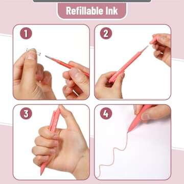 Mr. Pen Retractable Gel Pens - 8 Pastel Colors for Fun Writing