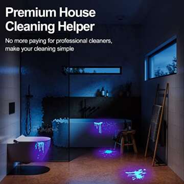 Vansky Black Light UV Flashlight, Upgraded 51 LED Blacklight Pet Urine Detector for Dog/Cat Urine, Dry Stains, Bed Bug, Matching with Pet Odor Eliminator(Batteries are Included)