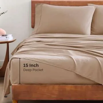 LANE LINEN Organic Cotton Sheets Set for Ultimate Comfort