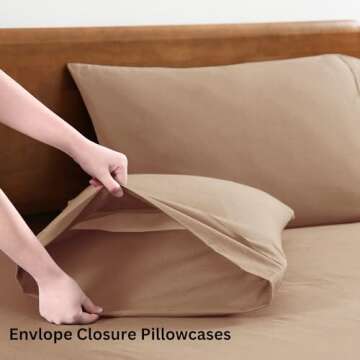 LANE LINEN Organic Cotton Sheets Set for Ultimate Comfort