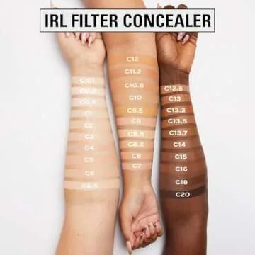 Revolution Beauty, IRL Filter Finish Concealer, Full Coverage, Oil Free, Long Lasting & Lightweight Formula, Infused with Hyaluronic Acid, Vegan & Cruelty Free, C1, 0.21 Oz