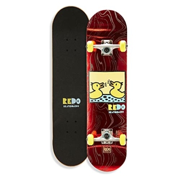 ReDo Skateboard Co. Eye Candy Pop Barking Ducks Complete Skateboard - 31" x 7.675"