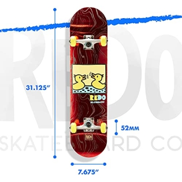 ReDo Skateboard Complete 31" x 7.675" Eye Candy Pop Barking Ducks