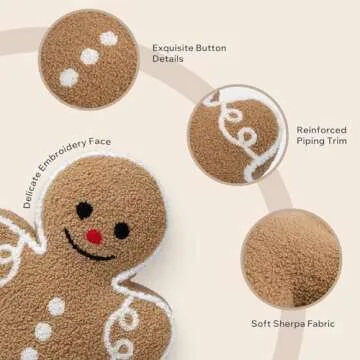 Phantoscope Xmas Gingerbread House Pillow 13x17