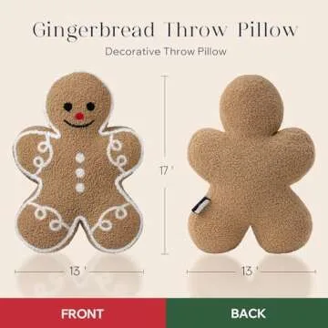 Phantoscope Xmas Gingerbread House Pillow 13x17