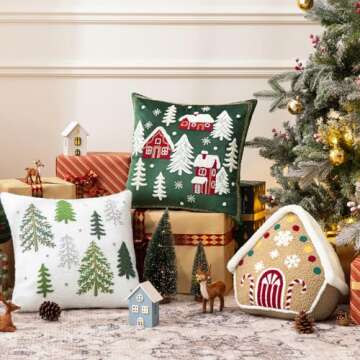 Phantoscope Xmas Gingerbread House Pillow 13x17