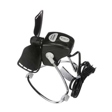 Caframo Chinook, 2-Speed Desk Fan, Cage Free, Easy To Clean Soft Blades, Canadian Made, 8.8" Blade, ...