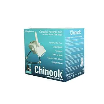 Caframo Chinook 2-Speed Desk Fan – Safe & Quiet